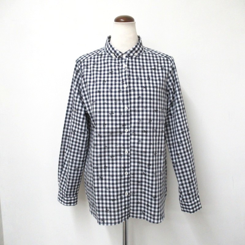 Parkes  オリジナルプリント丸衿ボタンダウンシャツ /ギンガム3 【日本製】